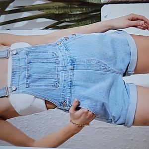 Rolled Hem Jeans Jumpsuit